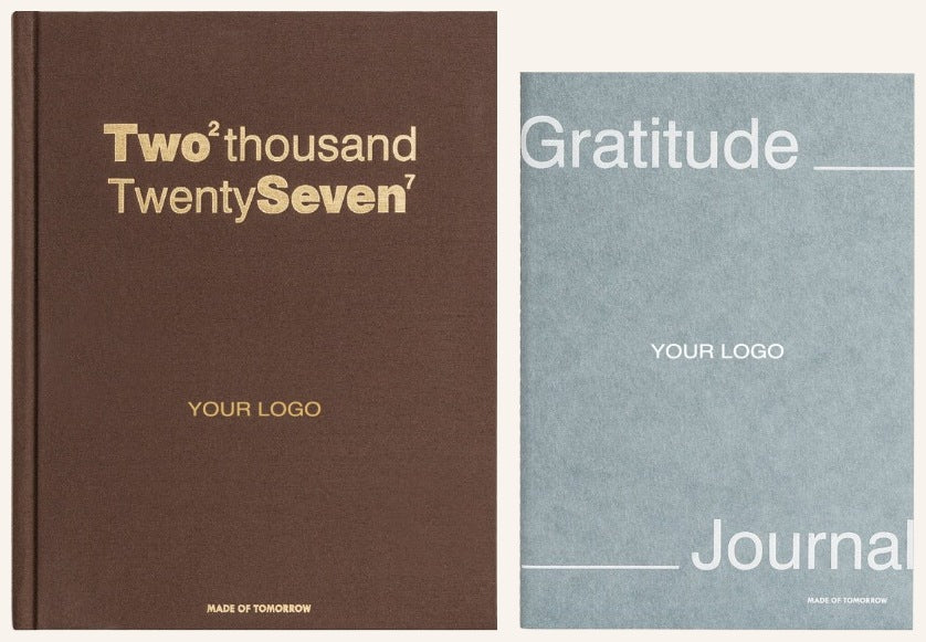 2027 diary and Gratitude Journal with your logo