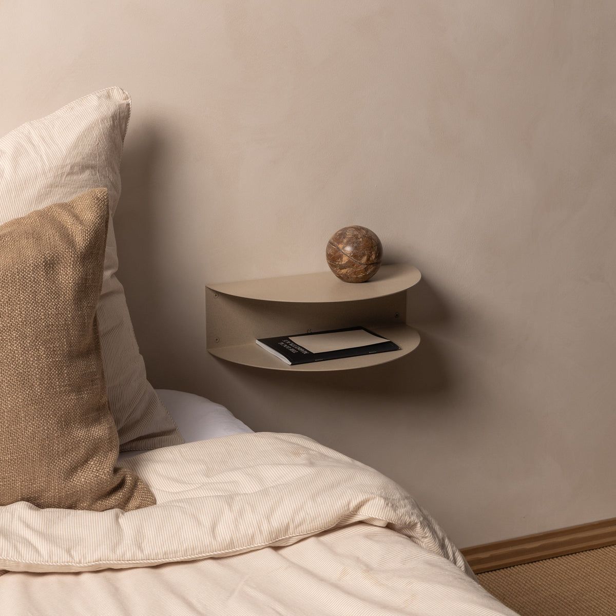 Made of Tomorrow FOLD bedside table in a warm, thoughtfully styled interior