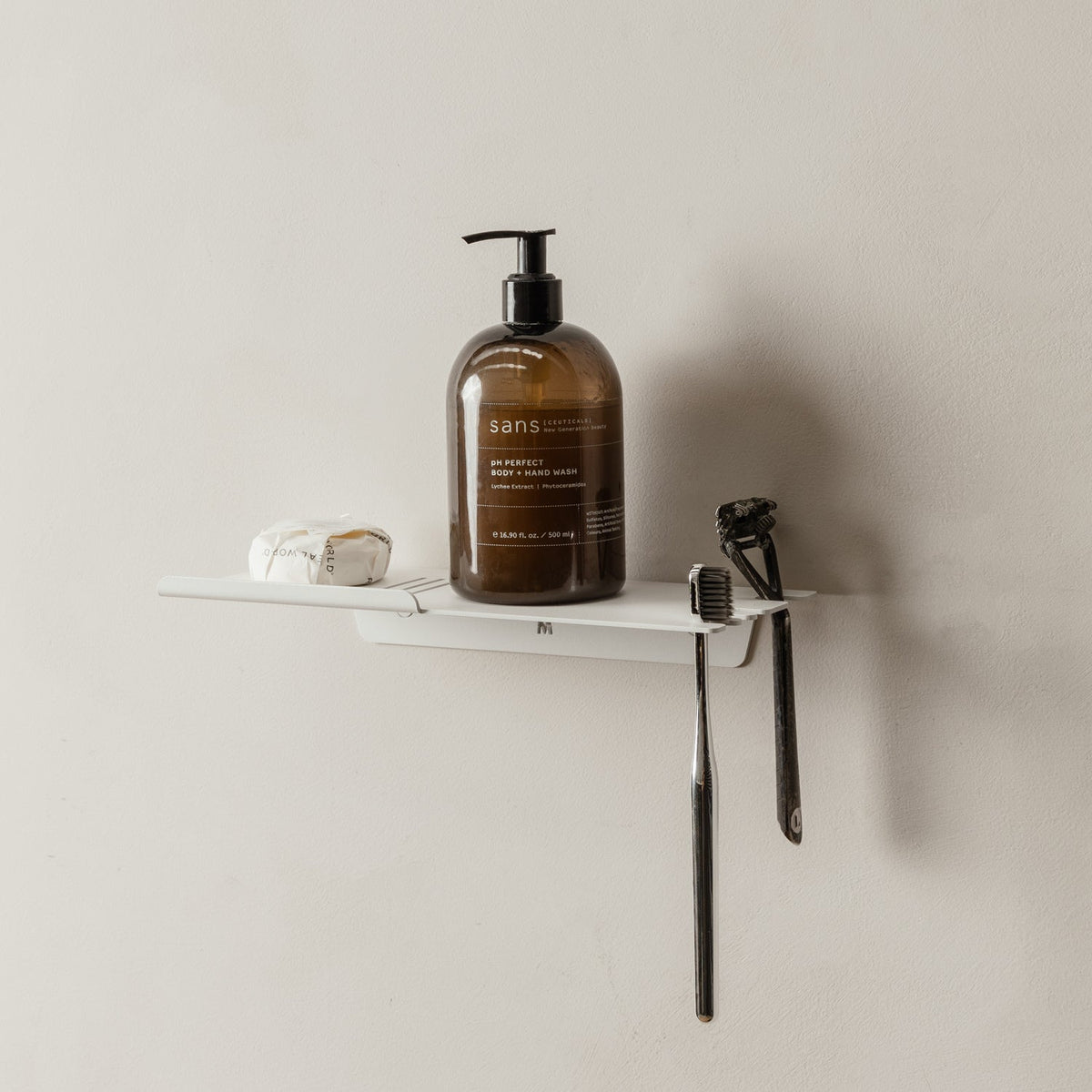 FOLD Shower Shelf 280 — White