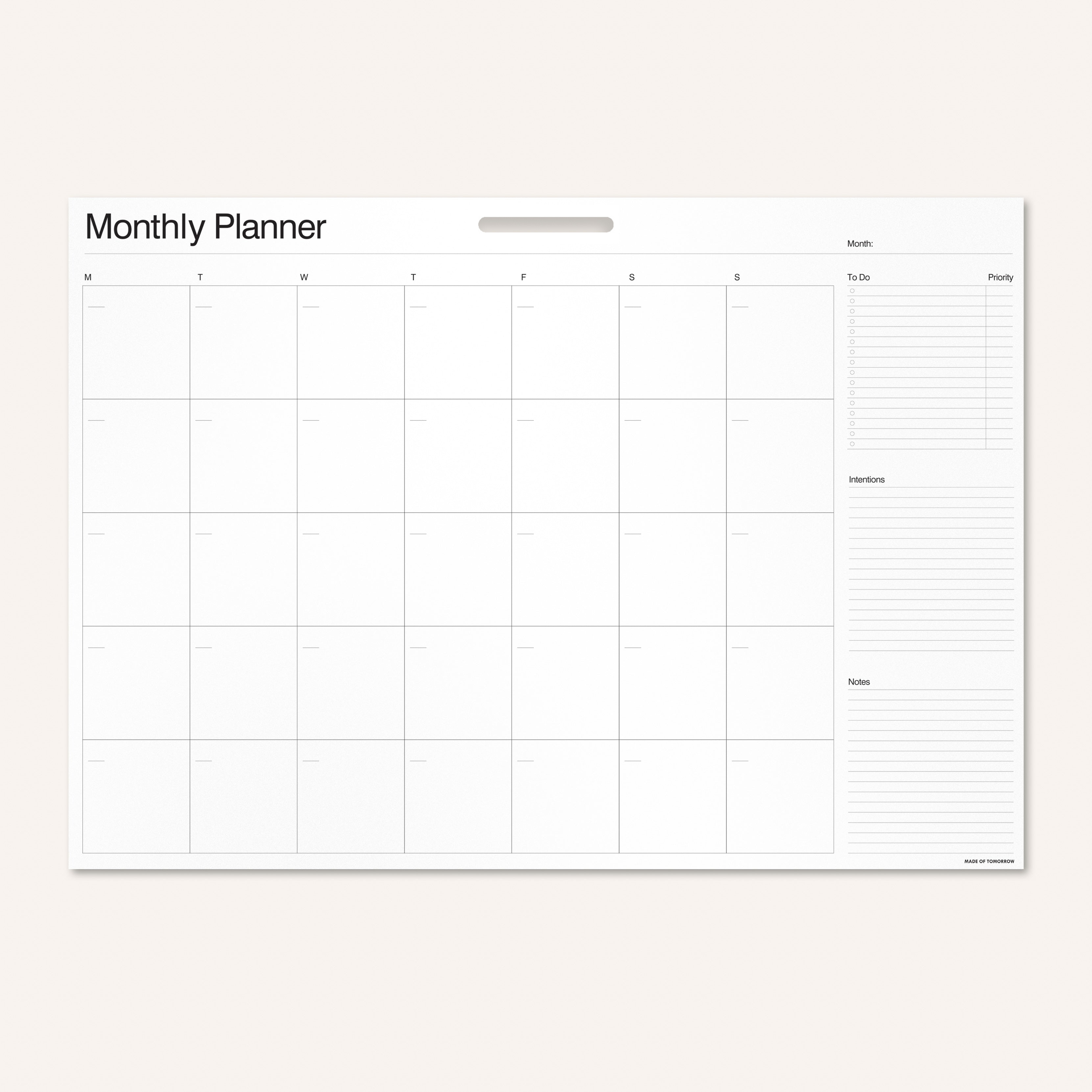 Monthly Planner – Made of Tomorrow