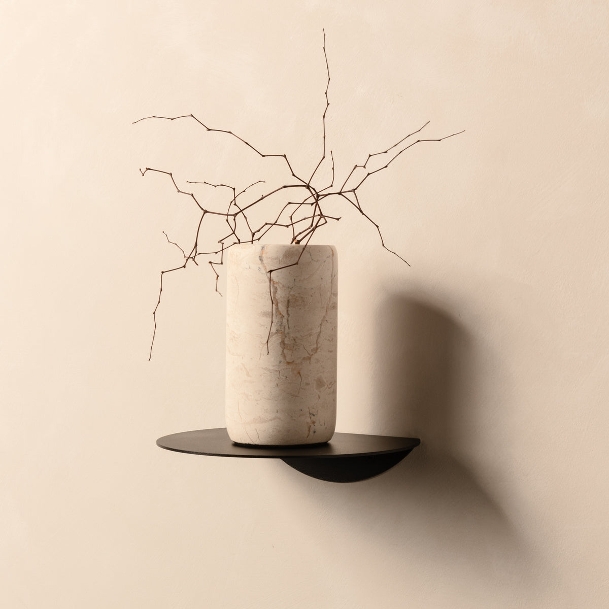 FOLD Round Shelf 200 — Black