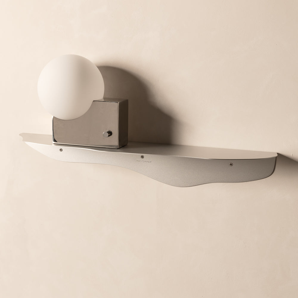 FOLD Wavy Shelf 750 Anodised Aluminium