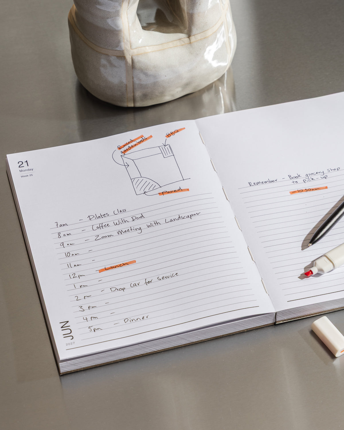 2027 Grand Daily Diary - Metal