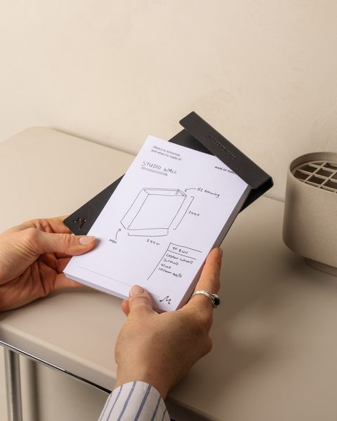 Blank Note Block Pad with black FOLD holder [pad=blank;holder=black]